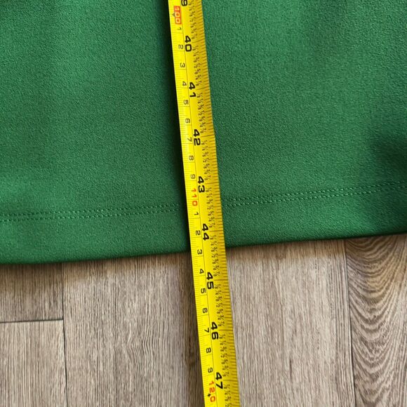 New Maggy London Dress Sz 12 Green FLIGHT ATTENDANT Tie Neck Sheath Retail $138 - Picture 13 of 14